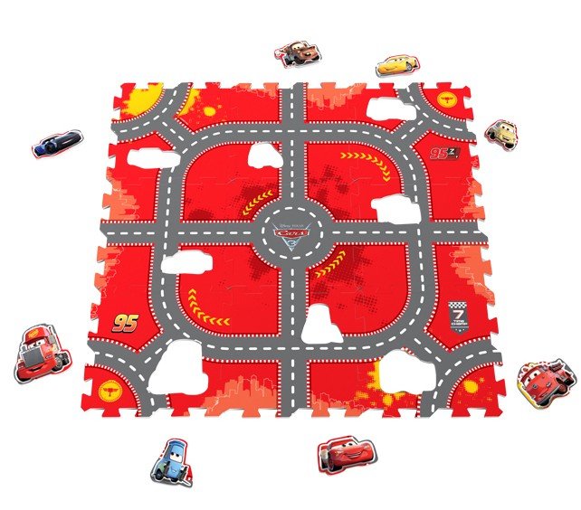 Covor puzzle din spuma cars 3 modular